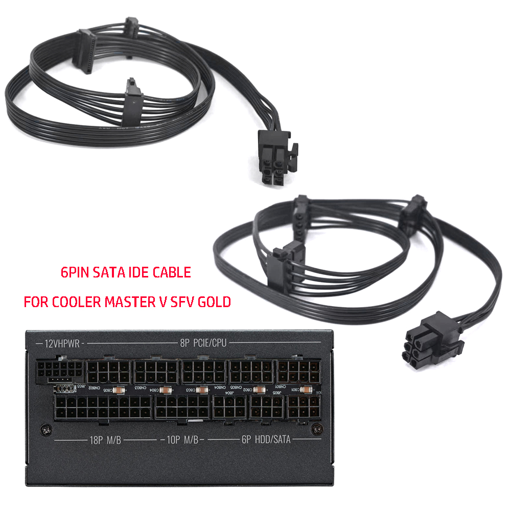 6PIN PCIE TO 3*SATA Molex IDE  - Sfx Power Supply 850W Gold review and price