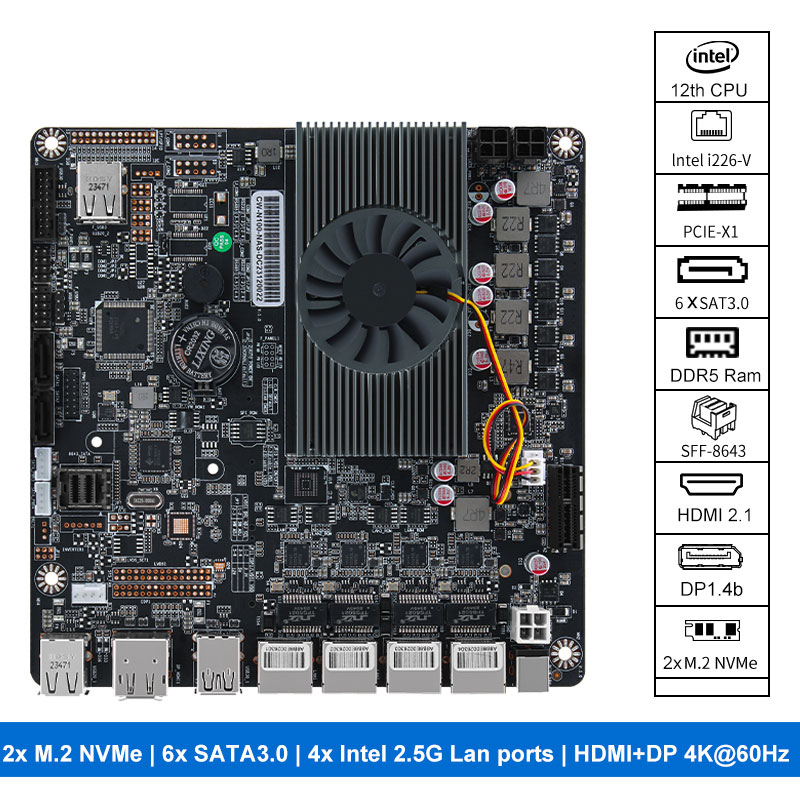 N100 Nas Motherboard 2xm.2 Nvm - Nas Motherboard N100 6 Sata review and price