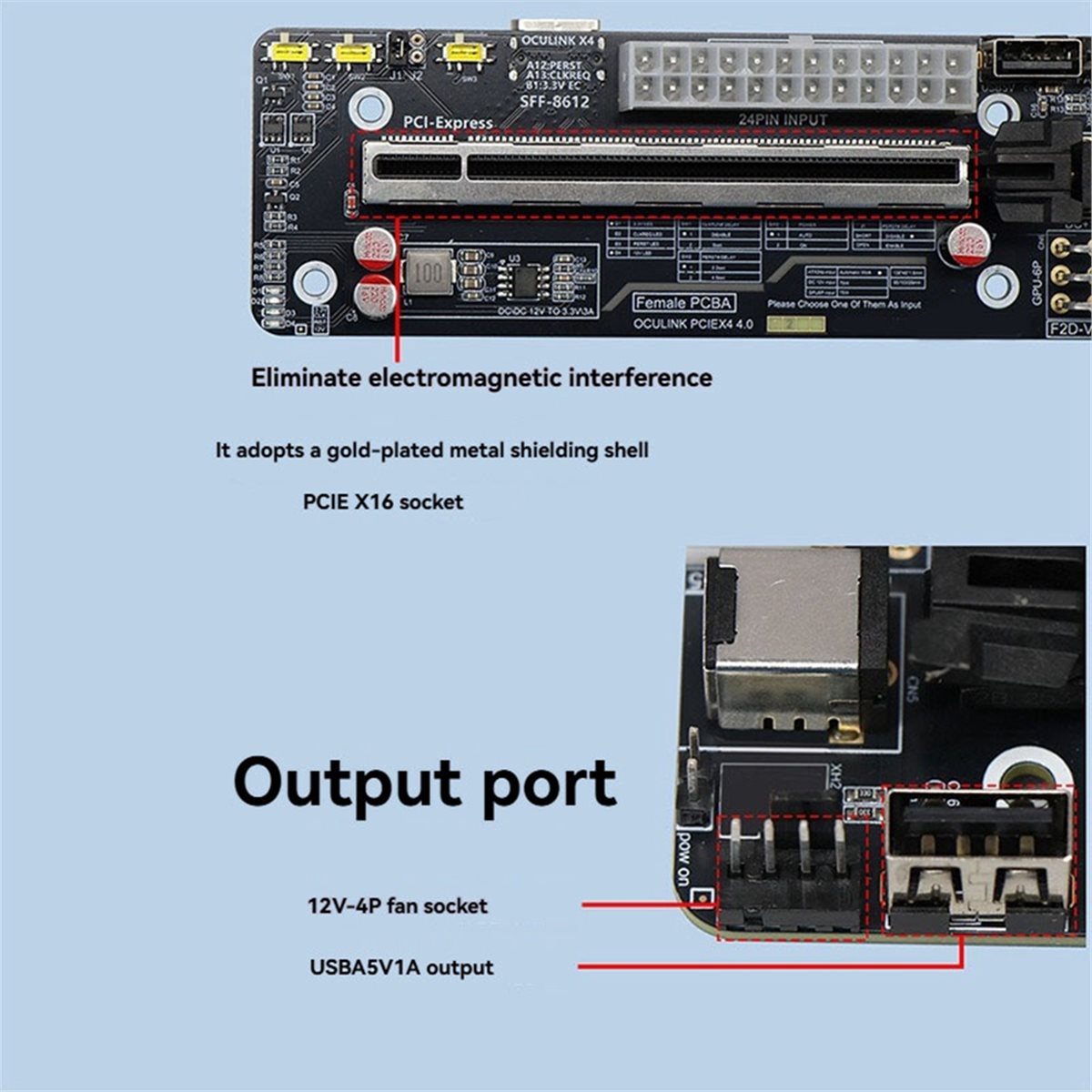 giftnew Oculink SFF-8612 to PC - External Gpu Dock Pcie 4.0 Oculink review and price