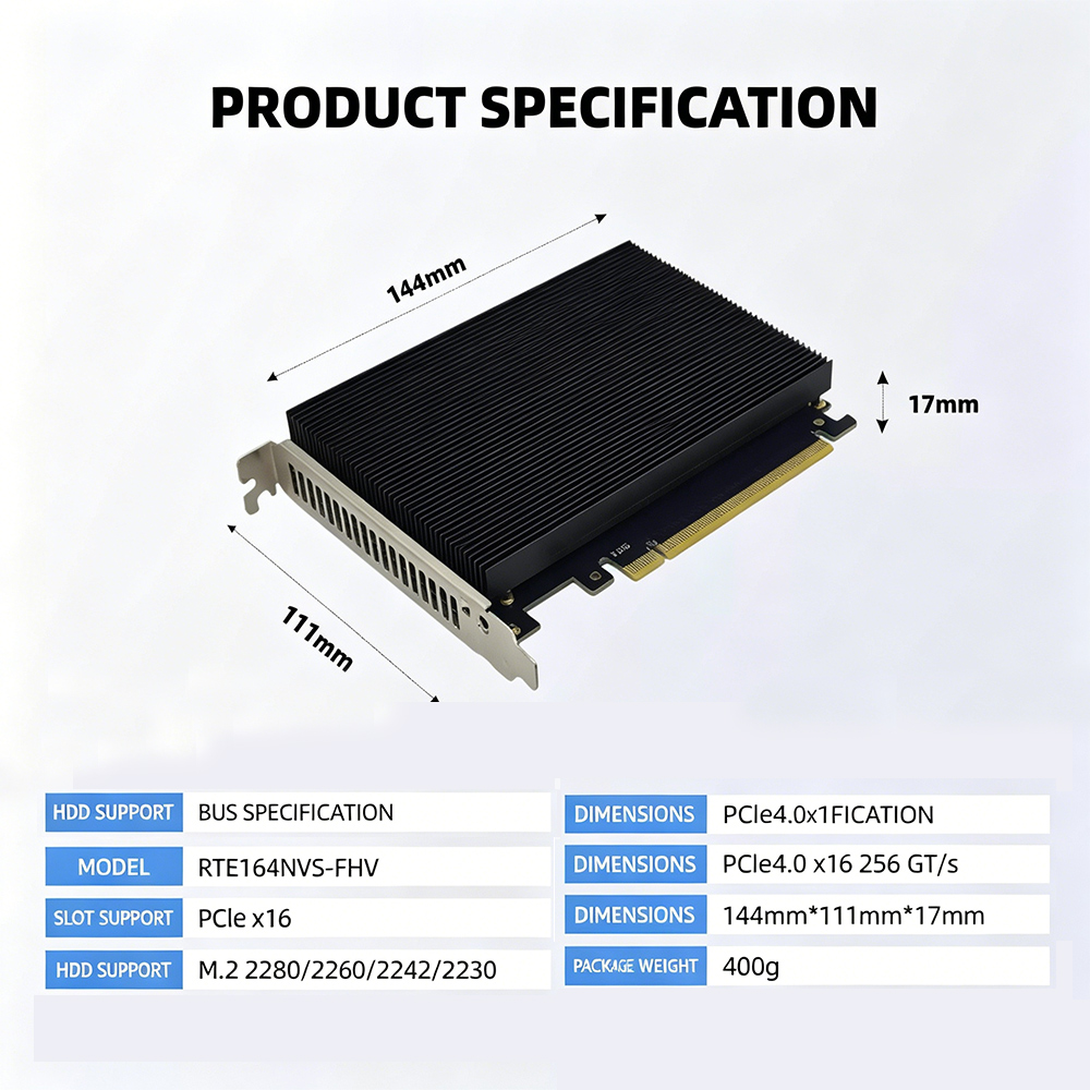 PCIe 4.0 X16 To 4 NVMe M.2 SSD - Quad M.2 Nvme Pcie Bifurcation Card review and price